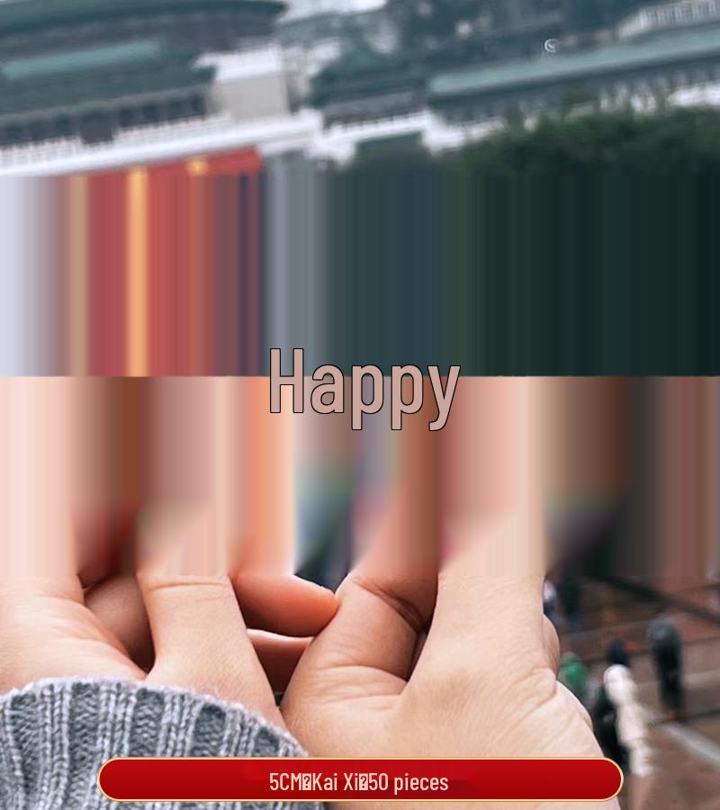 Dubbel Lycka Bröllopsrum Dekoration Klistermärke för Nytt Sovrum & Vigsel Foto Bakgrund