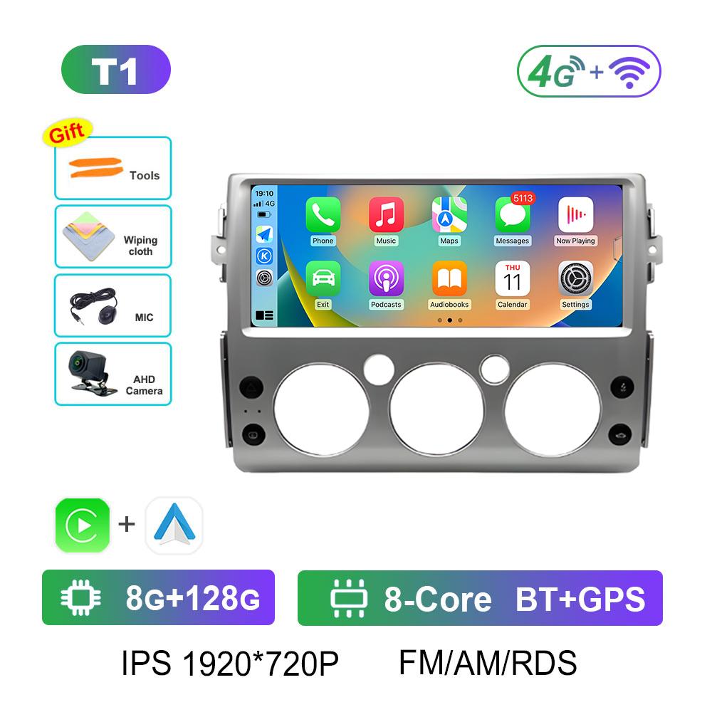 Wireless Carplay GPS Navigation for Toyota FJ Cruiser 2007 2008 2009 2010 2011 - 2013 Bluetooth Cooling Fan Autoradio Head Unit