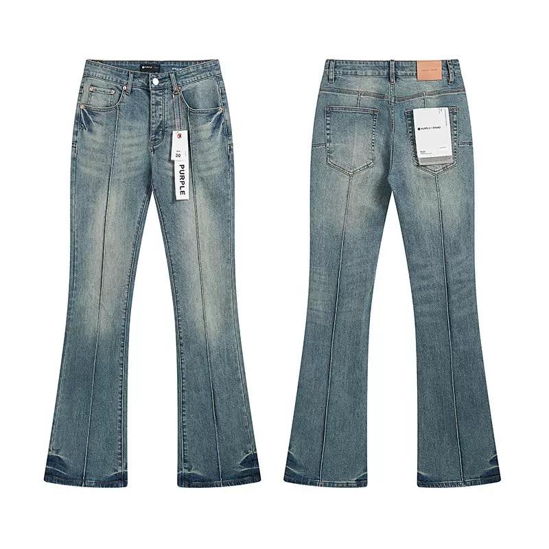 RogueWave Splicing Flare Jeans for Men Stacked Pants Streetwear Pants Harajuku Goth Bell Bottom Punk Long Trousers