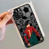 Soccer Football Number Funda Back Phone Cover Case for iPhone 17 Pro Max XS XR 13 Mini 16 Plus 12 14 15 11 7 8 SE Air