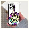 Cartoon Middle Finger   Phone Case For Apple iPhone 15,14,13,12,11,Pro,X,XS,Max,XR,Plus,Mini Soft  Black Shell