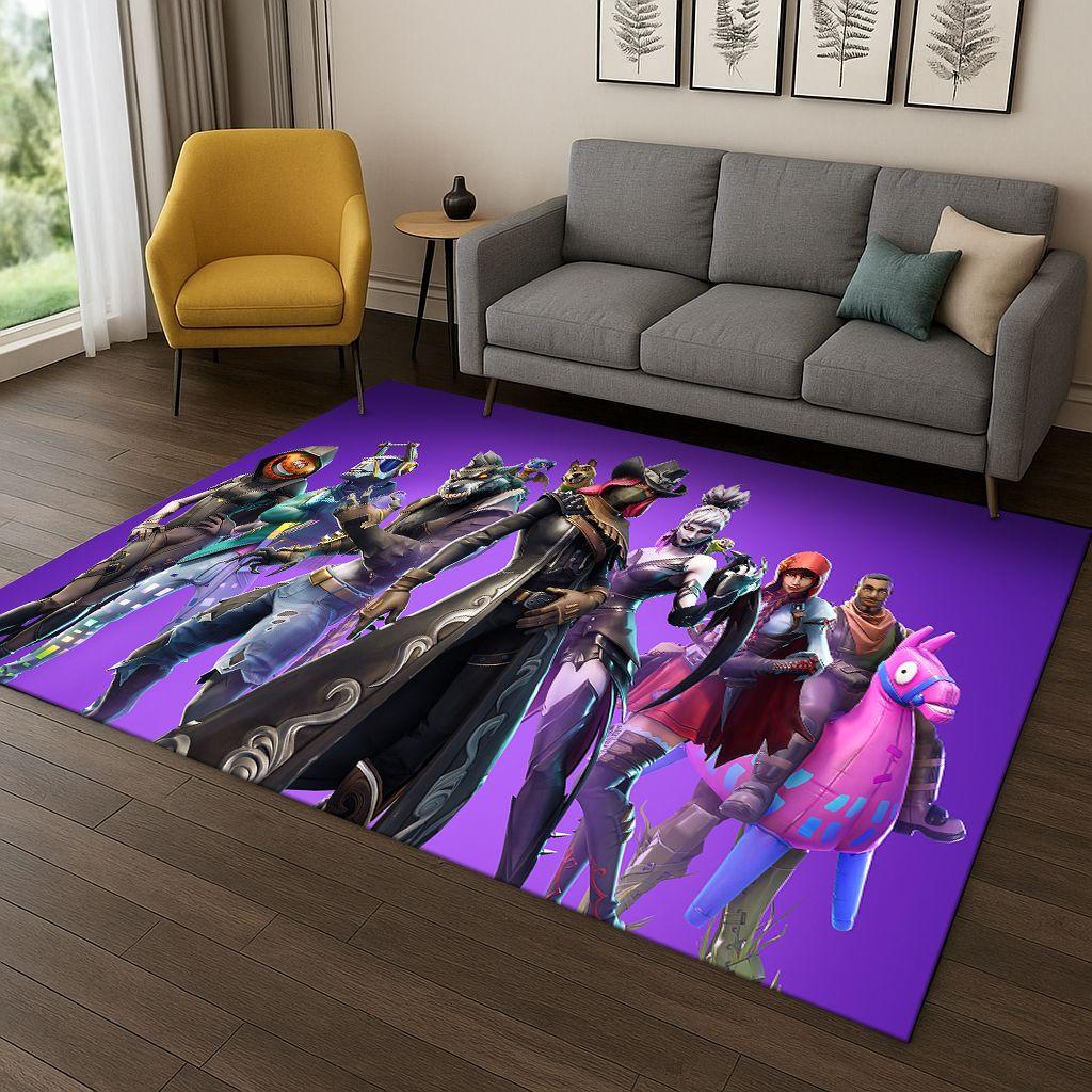 3D Kobercová rohožka s motivem hry F-Fortnite pro ložnici, obývací pokoj, pohovku, předsíň, dekorace do domácnosti, rohožka pro dětský herní prostor, protiskluzová, vánoční dárek
