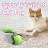 Speedy Tail 2.0 Automatic Moving Cat Toy Ball, Rechargeable Interactive Smart Ball with Replacement Tail (Green), compatible with Speedy Tail