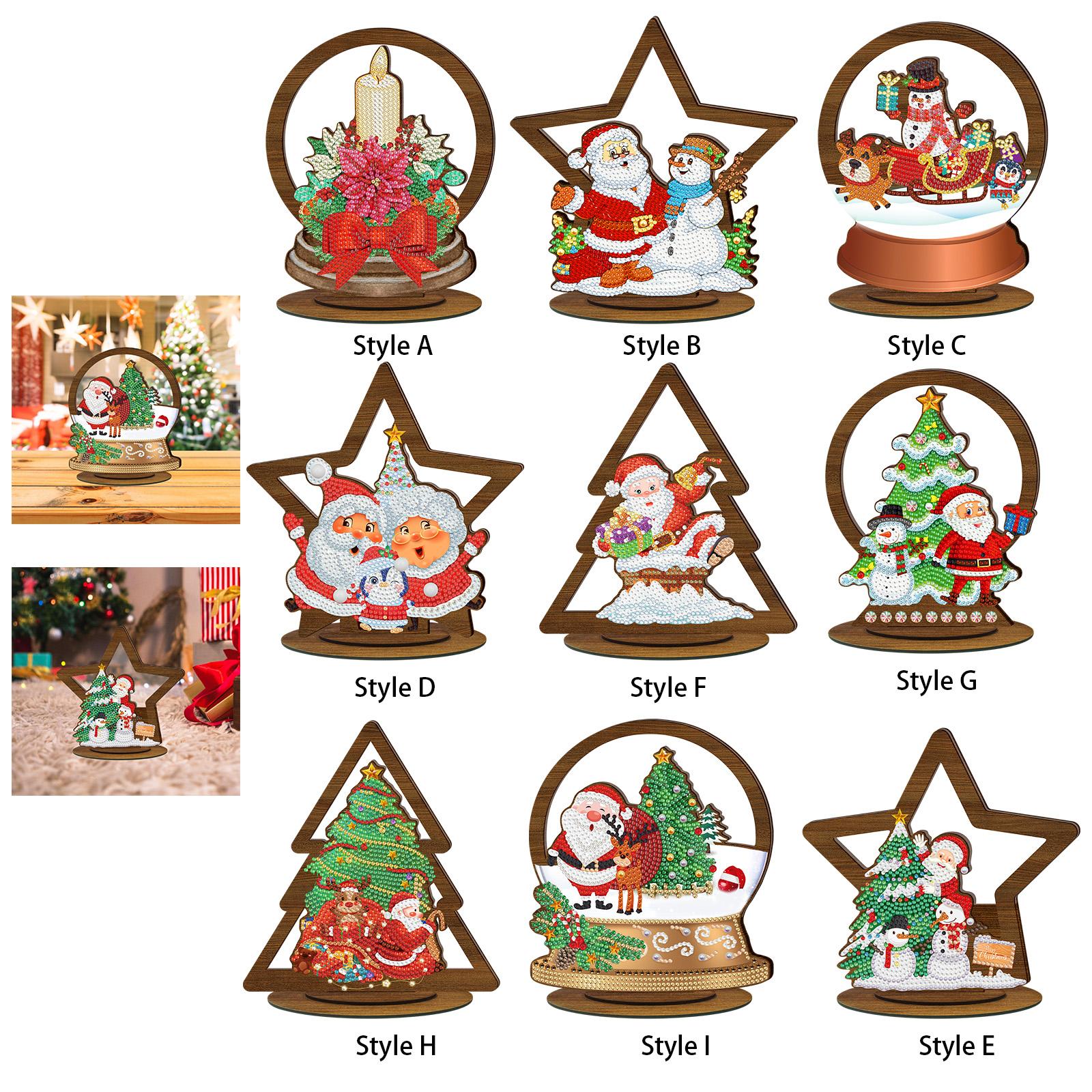 

Christmas Diamond Art Kit Christmas Decoration for Festival Farmhouse Decor Style F
