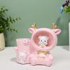 Cat Blue Cartoon Star Light Storage Creative Pen Holder Button Power Battery
