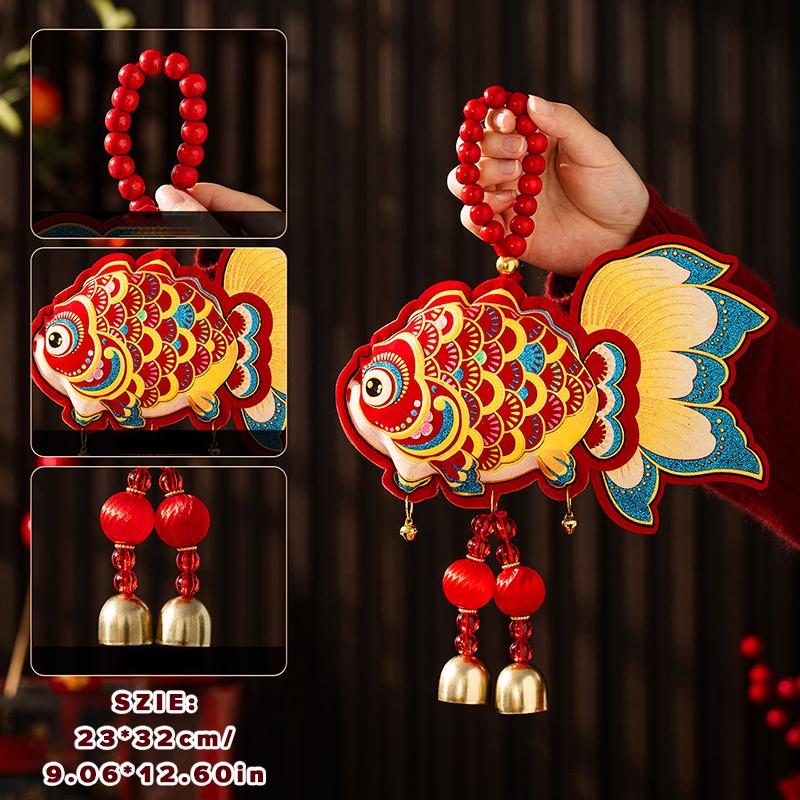 Good Fortune Chinese New Year Pendants Best Wishes Good Luck Spring Festival Decorations Red Get Rich Chinese Lucky Ornament