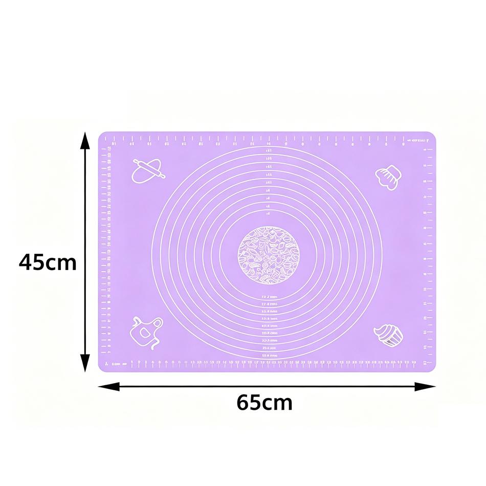 Estera grande de silicona para cocina, estera para amasar masa y hornear, para cocinar pasteles, pastelería, almohadillas para masa rodantes antiadherentes, herramientas, accesorios de láminas