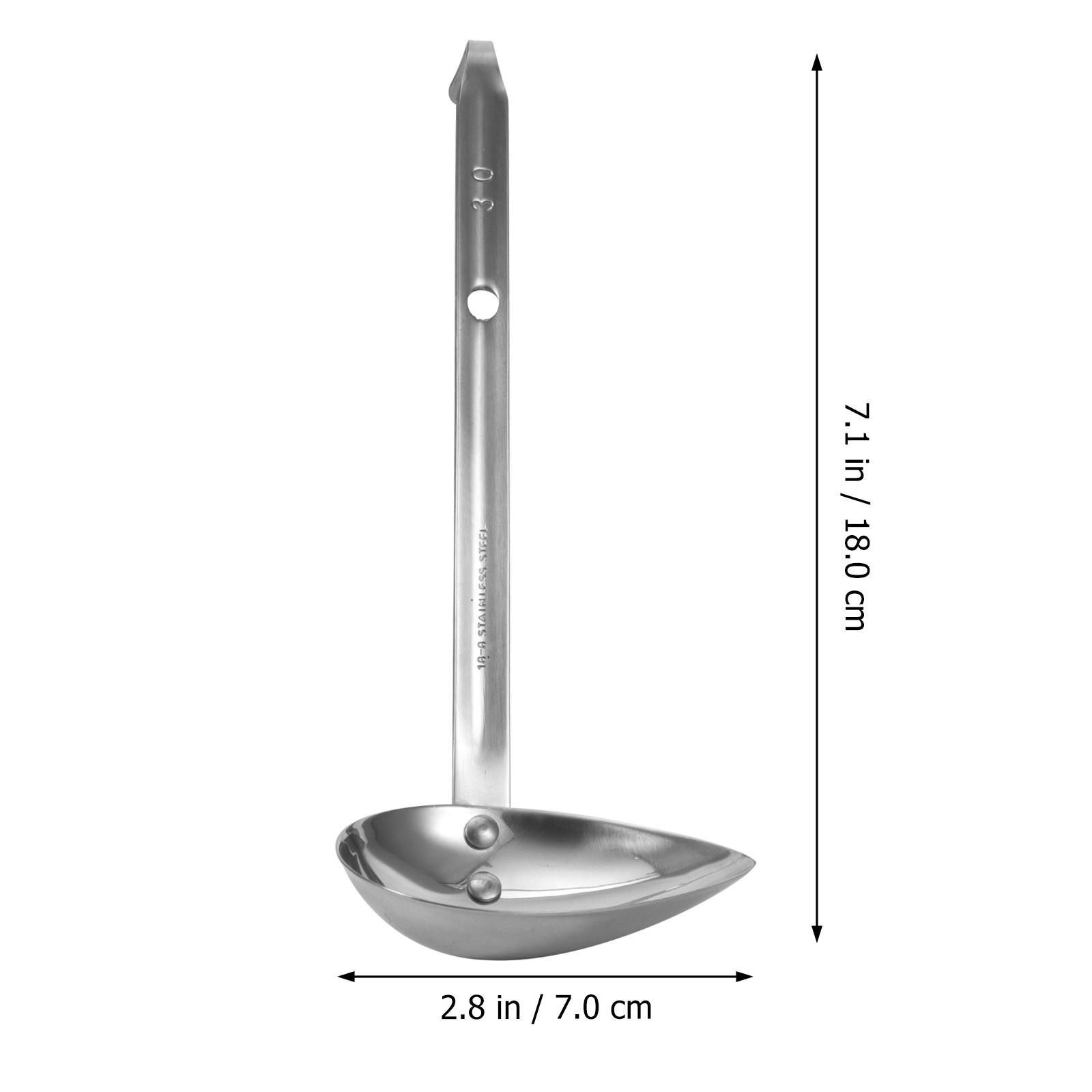 

Stainless Steel Drizzle Spoon Unique Kitchen Cutlery Sauce Dispenser For Western Food Decoration Smooth Handle Elegant Tableware