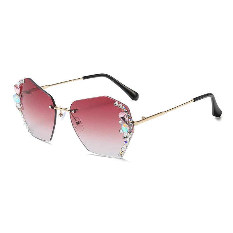 Trendy Polygon Womens Frame Sunglasses Summer Outdoor Sun Uv Protection