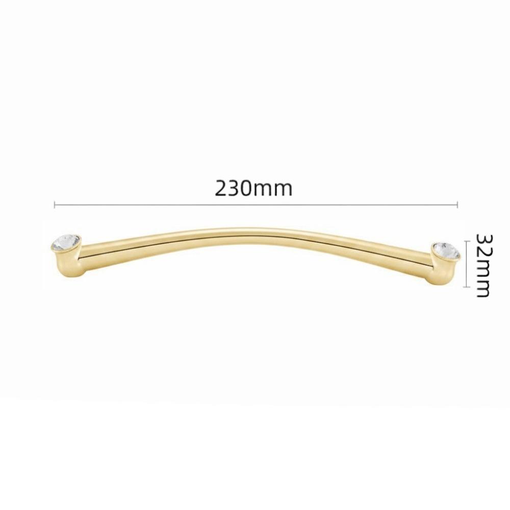 Gold Finish Cabinet Handles Zinc Alloy Wardrobe Handles Elegant Furniture Hardware Shoebox Storage