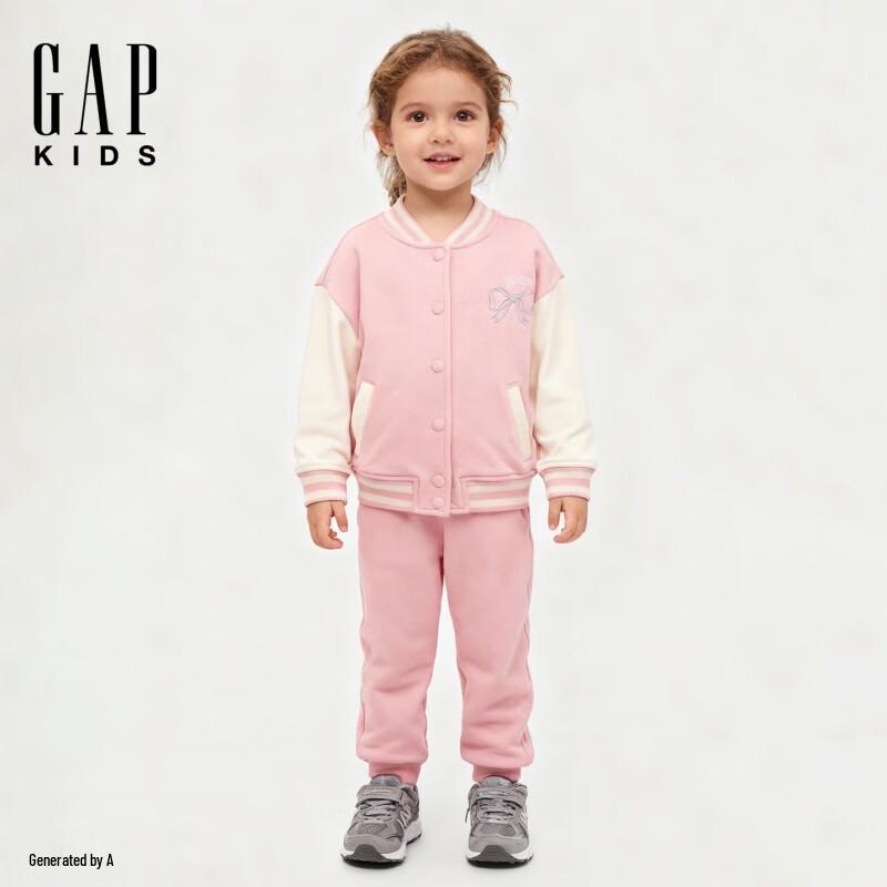 

Gap Toddler Girls Color Block Logo Baseball Jacket 110/56