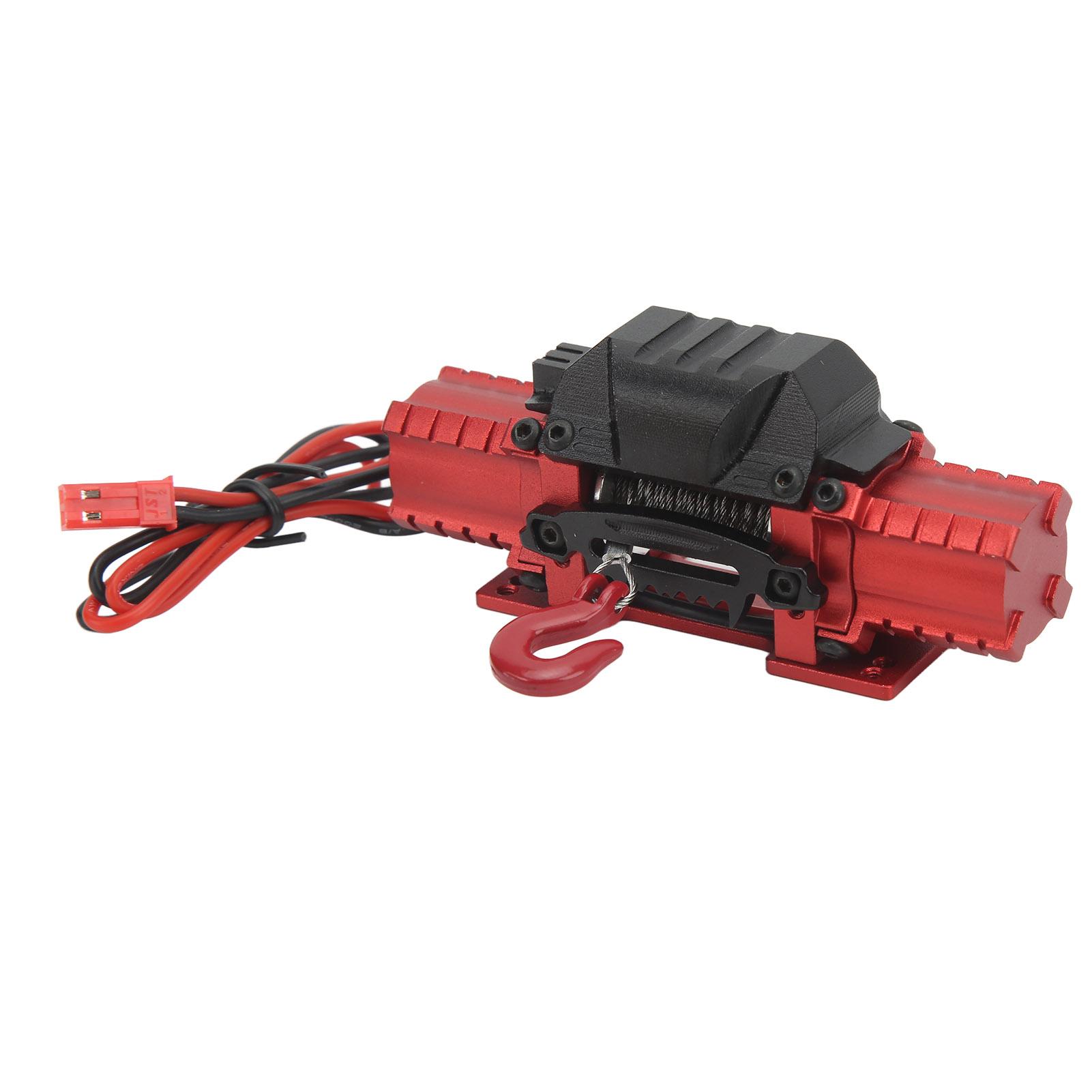 

Лебідка для радіокерованої машини Професійна з алюмінієвого сплаву Висока імітація Лебідка з подвійним двигуном для радіокерованих машин Червона червоний