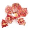 7 Teile/satz Harz Ring Anzahl Polyhedral Würfel für Rolle-Spielen RPG Brettspiel Spielzeug