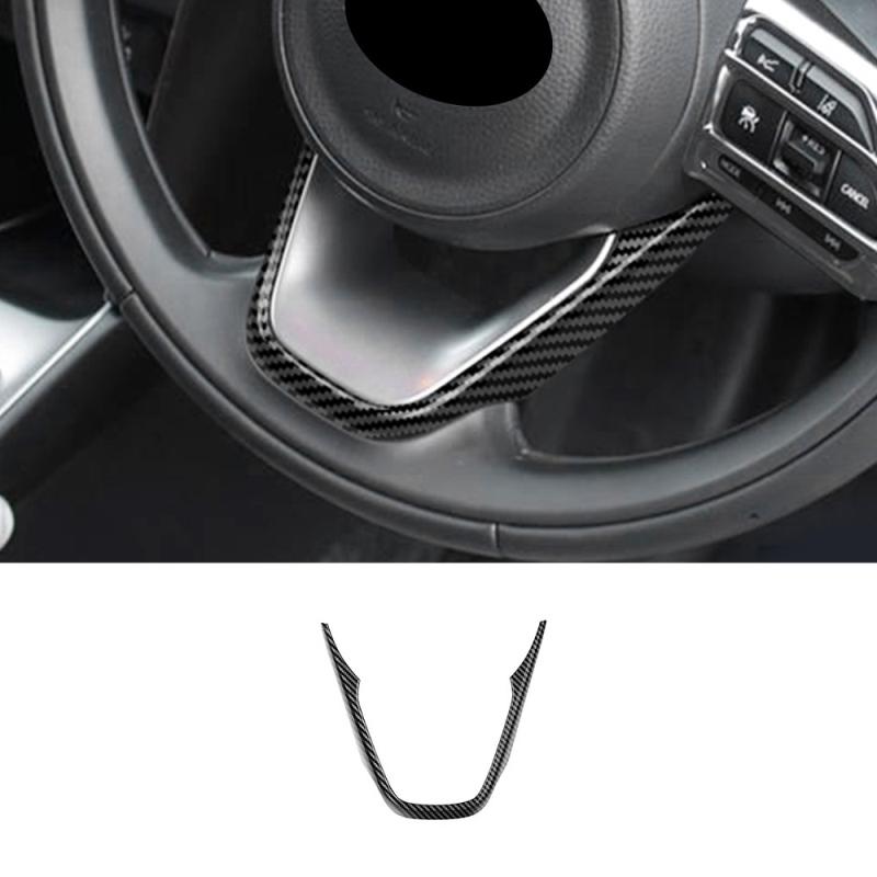 For Toyota Yaris /yaris Cross    CarbonFiber Car Steering Wheel Panel Cover Trim Decorate Frame Sticker Accessories