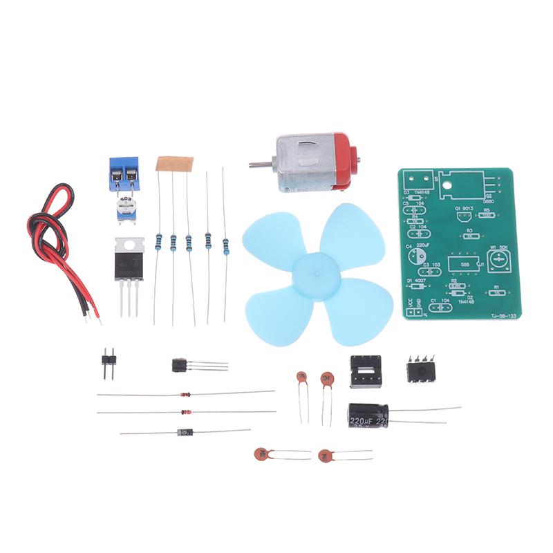 Ne555 Diy Electric Fan Kit Dc 4.5V Motor Pulse Width Speed Controller Kit Diy Electronic Soldering Practice Electronics Training