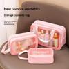 Dry-wet Separation Double Transparent PU Makeup Bag Portable Washing Bag Cosmetic Storage Bag Travel Fitness Swimming Essentials