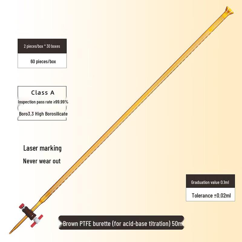 Laboratory Burette with PTFE Stopcock