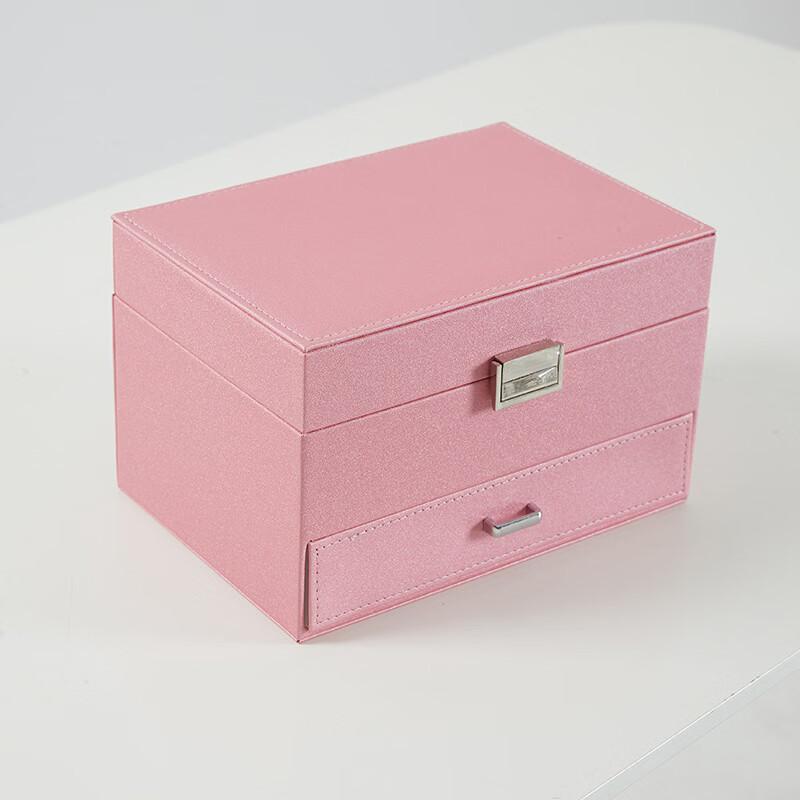 Cute Korean Style Multi-Layer PU Leather Jewelry Box