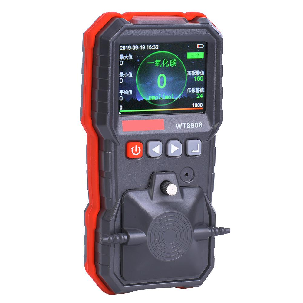 WT8806 Handheld Carbon Monoxide Meter Color Screen CO Gas Tester Monitor with LED Alarm 0 1000mol
