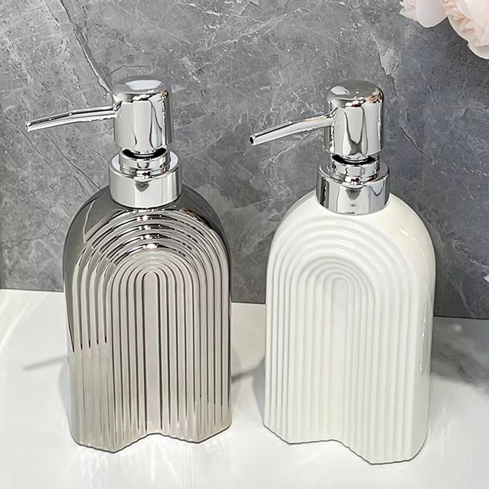 350ml Arched Shaped Soap Dispenser Press Type Shower Gel Bottles  Household