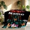 Custom Name Personalized Saint Seiya Print Blanket, Home Decor, Bedroom, Sofa, Camping, Couch, Gifts for Birthday Christmas