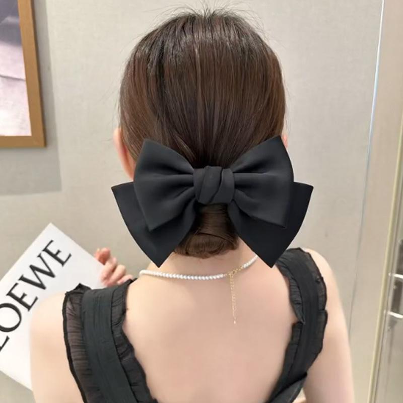 New Korean Satin Big Bow Hair Rope Girl's Sweet and Versatile Large Hair Ring Head Rope Hair Rubber Band Ornament Headwear Gifts