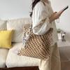 Large Capacity Hollow Woven Bag Women's New Seaside Vacation Beach Straw Bag Shoulder Tote Bag