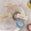 Korean Style Translucent Phone Cord Hair Tie - Seamless & Fashionable for Women