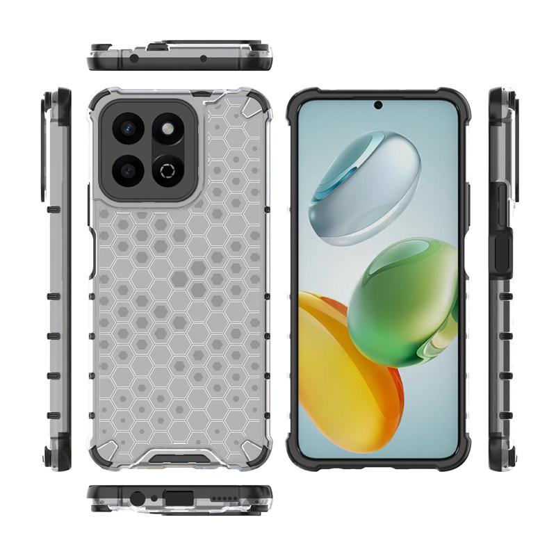 Stoßfeste Transparente Hülle Für Honor X6b 5G Waben-Panzer-Handyhülle Für Honor X6b 5G Hülle Abdeckung Für Honor X6b 5G 6,77 Zoll