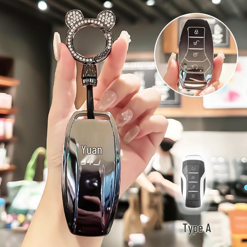 BYD Key Case for Han, Dolphin, Seagull, Mini, Yuan, Tang, Song Pro, and Qin Plus.