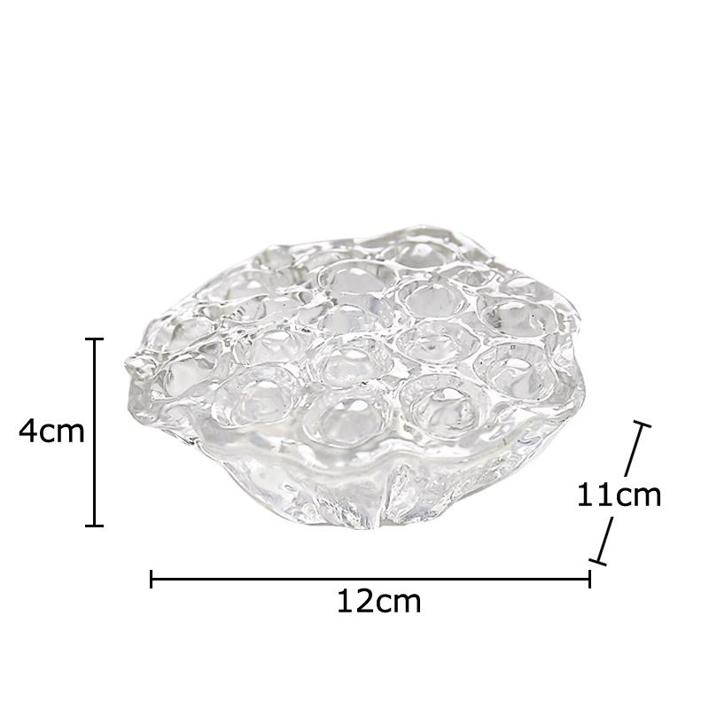 Прозрачная скульптура из смолы в виде коробочки семян лотоса Настольное украшение Современное произведение искусства Украшения Статуэтка коробочки семян лотоса Эстетичный декор для комнаты светло-серый