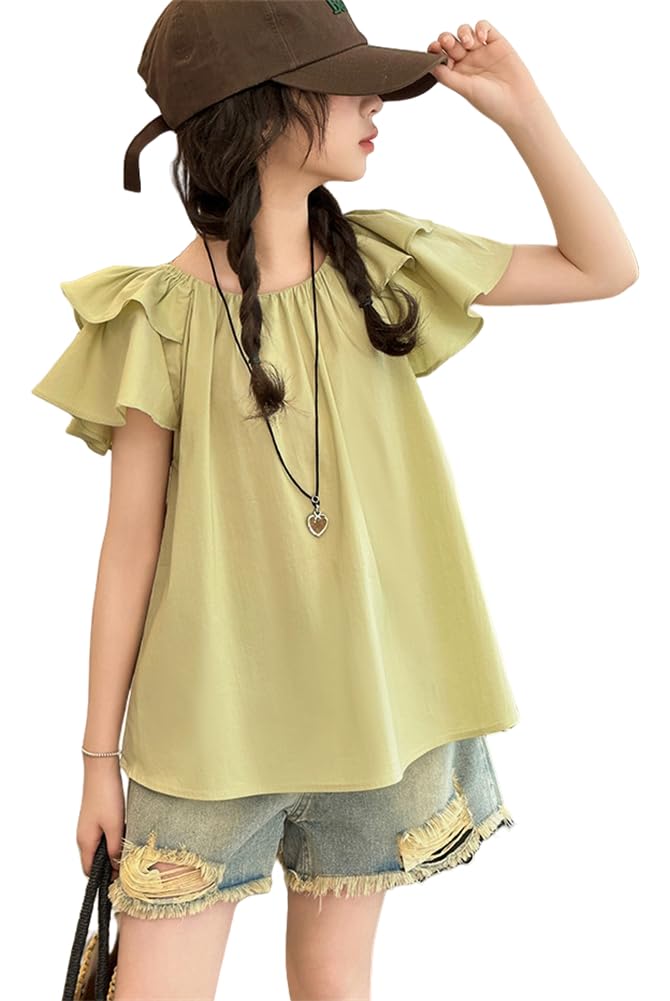 

Корейский летний прохладный детский верх и низ на каждый день шорты шорты [KOSIKINI] Детская одежда, для девочек, комплект, одежда, комплект из 2 предметов, ансамбль, футболка + зелёный