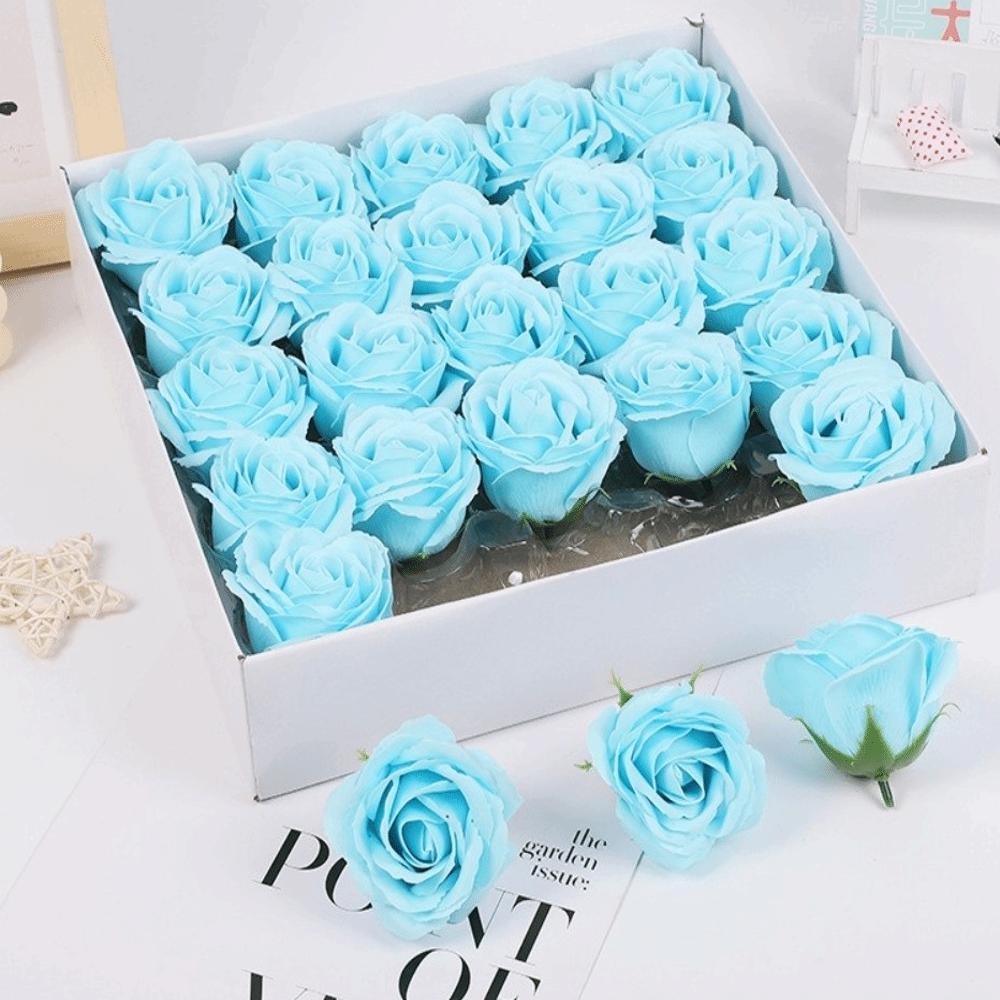25Pcs Five Layer Rose Soap Rose Flower Realistic Floral Wreath Making Artificial Rose Flowers Handmade Gift DIY Flower Head