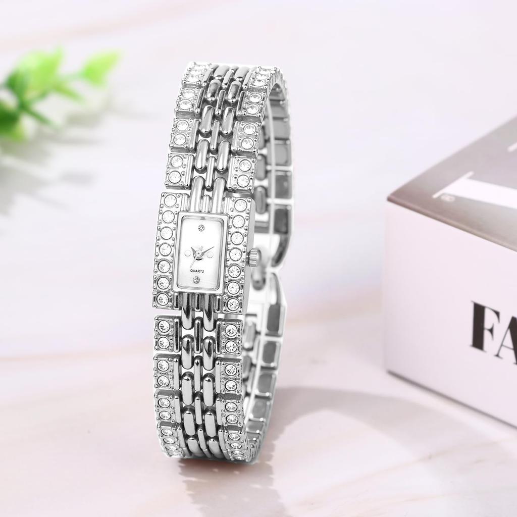 Square Watch for Cute and Alloy Square Fashion Accessory Perfect for Presents Women, Sparkly Analog, Waterproof, Antique, Stylish, Strap, Watch, -