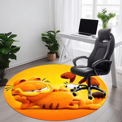 1pc Garfield, Odie Carpet, Round Non-Slip Durable Large Size Office Carpet, Suitable for Office, Beautiful Decoration