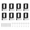 Frameless Mirror Installation Clip Set of 8 Sturdy Steel Wall Mounted Holders with Padded for Secure Glass Fixing