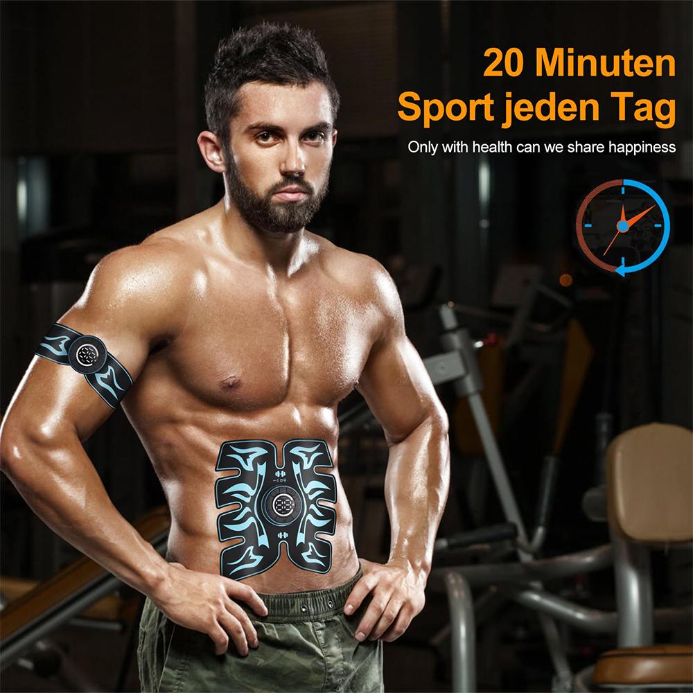 EMS Abdominal Muscle Patch Lazy Home Fitness Equipment Massage Abdominal Fitness Device Intelligent Muscle Stimulator