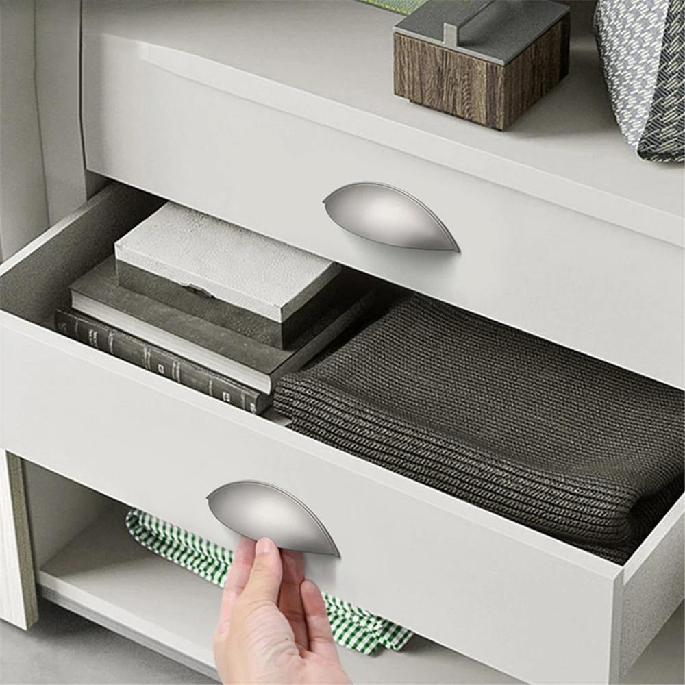 Zinc Alloy Shell Shape Cabinet Handle Semicircular Furniture Hardware Door Knob Kitchen Cabinet Knob Cupboard Wardrobe Push Pull