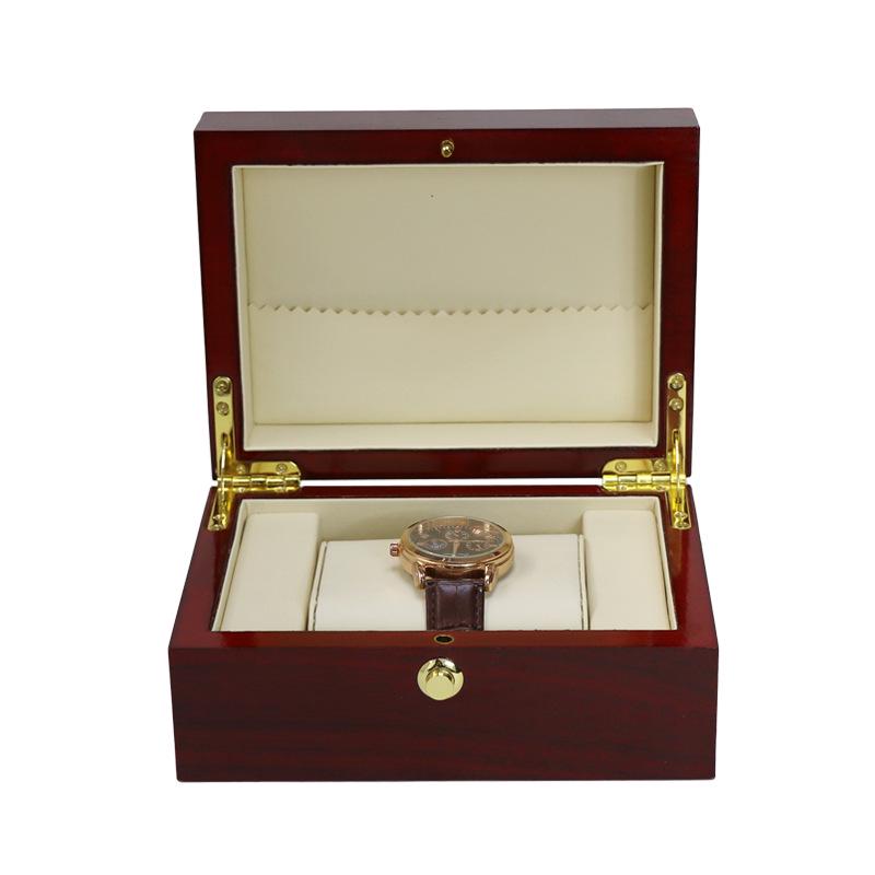 Luxurious Wooden & Leather Flip-top Jewelry Storage Box