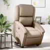 Recliner Chair with Lift Assistance Cappuccino Faux Leather