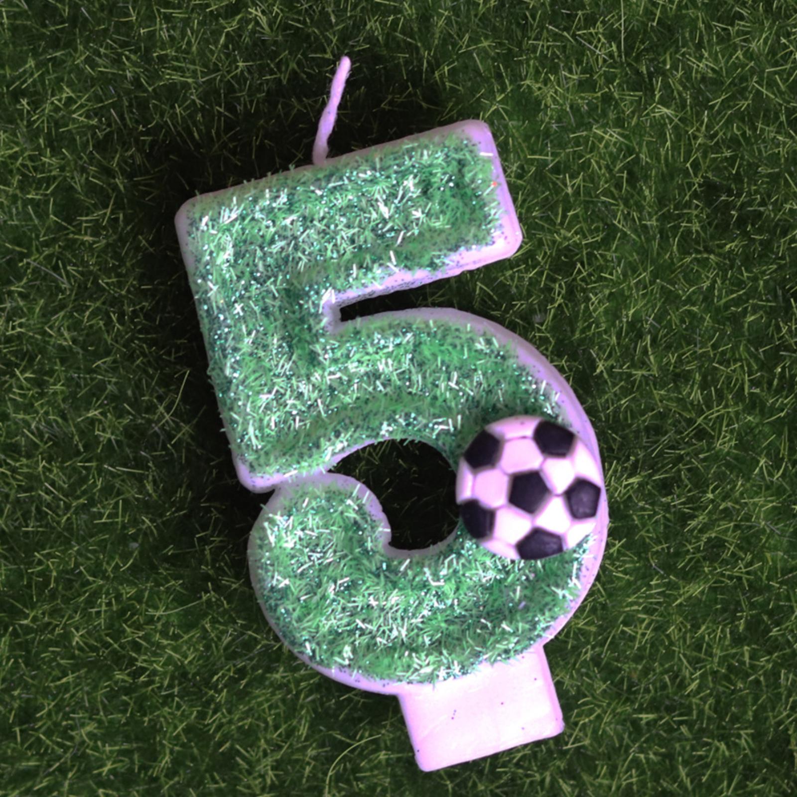 Creative Football Digital Birthday Candles One Size