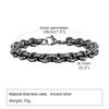Retro Chain Bracelets for Men Boys,,Vintage Antique Stainless Steel Link Wristband,Classic Punk Zircon Gifts