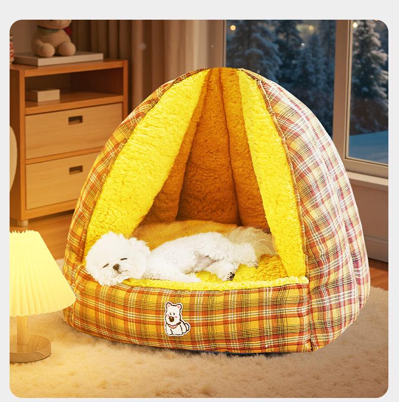 All-Season Semi-Enclosed Pet Nest for Small Dogs and Cats