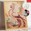Phoenix Pearl Kit 5D DIY Round Rhinestone Art Craft for Adults Home Wall Decoration Beginner Friendly Frameless Design