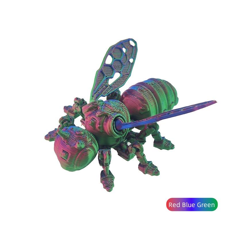 

Creative Home 3D Printing Cyber Bee Realistic Cool Decor Handicrafts Joint Removable Handmade Gift Decorations