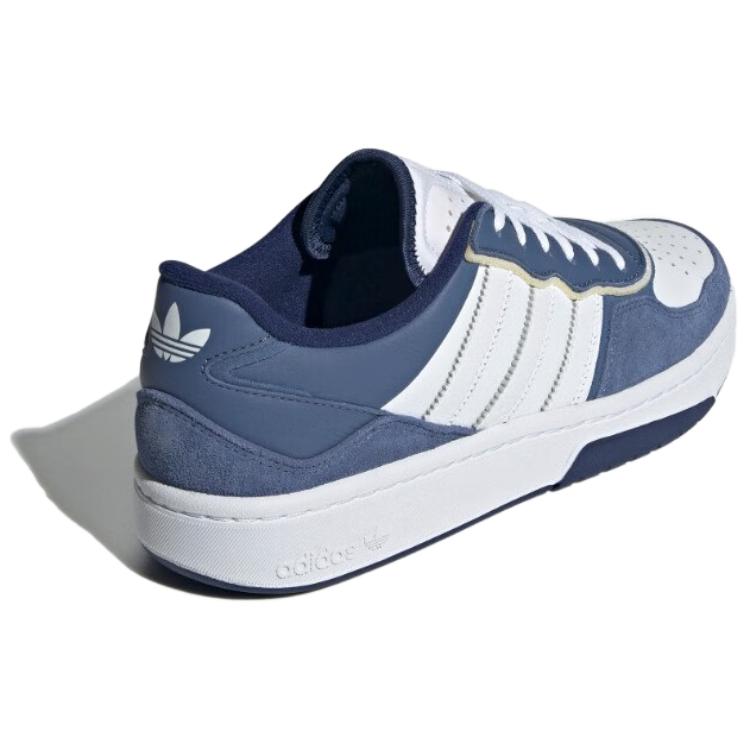 Adidas Originals Courtic Comfortable Lace-Up Non-Slip Durable Low-Top Skate Shoes Unisex Sneakers White Blue JI2554