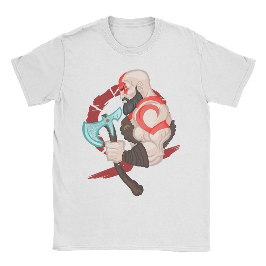 Crazy God of War Norse Gods Kratos TShirt Unisex Womens Crew Neck Cotton T Shirt Short Sleeve Tees Gift Idea Clothing