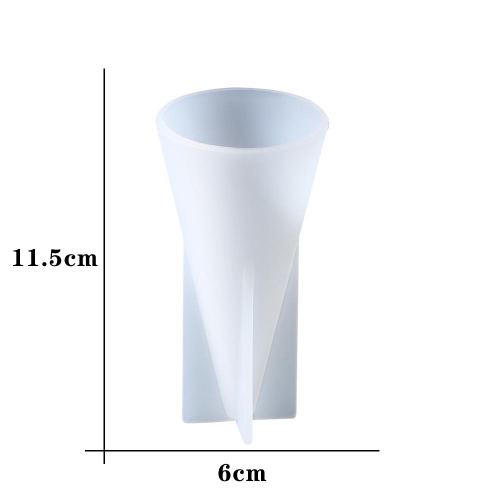 Diamond Shape Handmade Candle Mold Cone Clear Silicone Candle Mold Scented Candle Mould For Diy Making Handmade UV Epoxy Crystal
