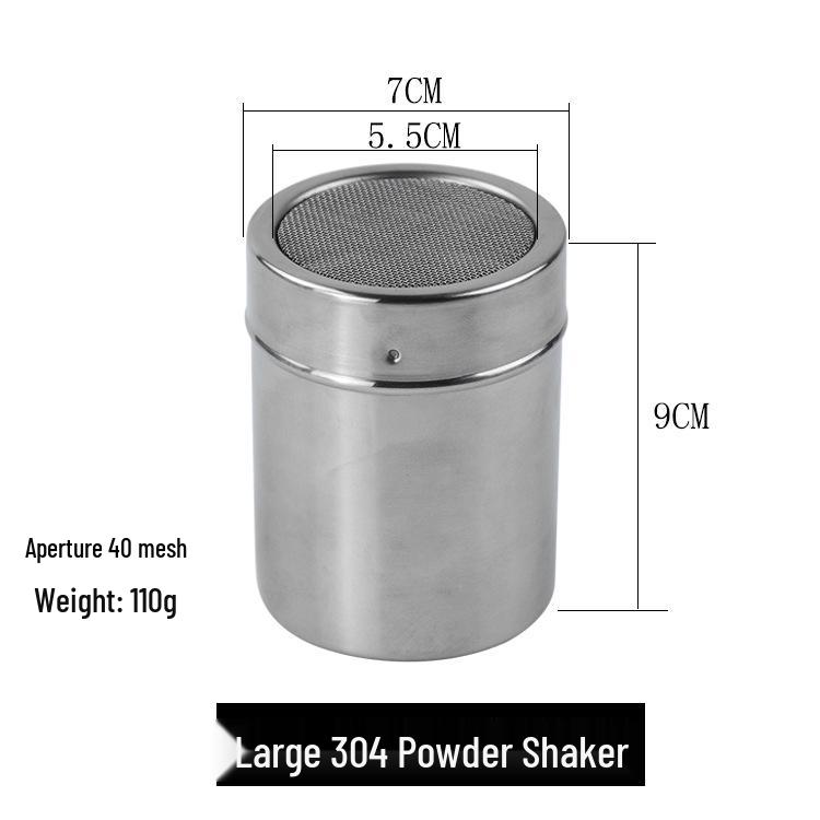 Stainless Steel Seasoning & Spice Shaker Set - Pepper, Chili Powder, Cumin, Toothpick Holder Included