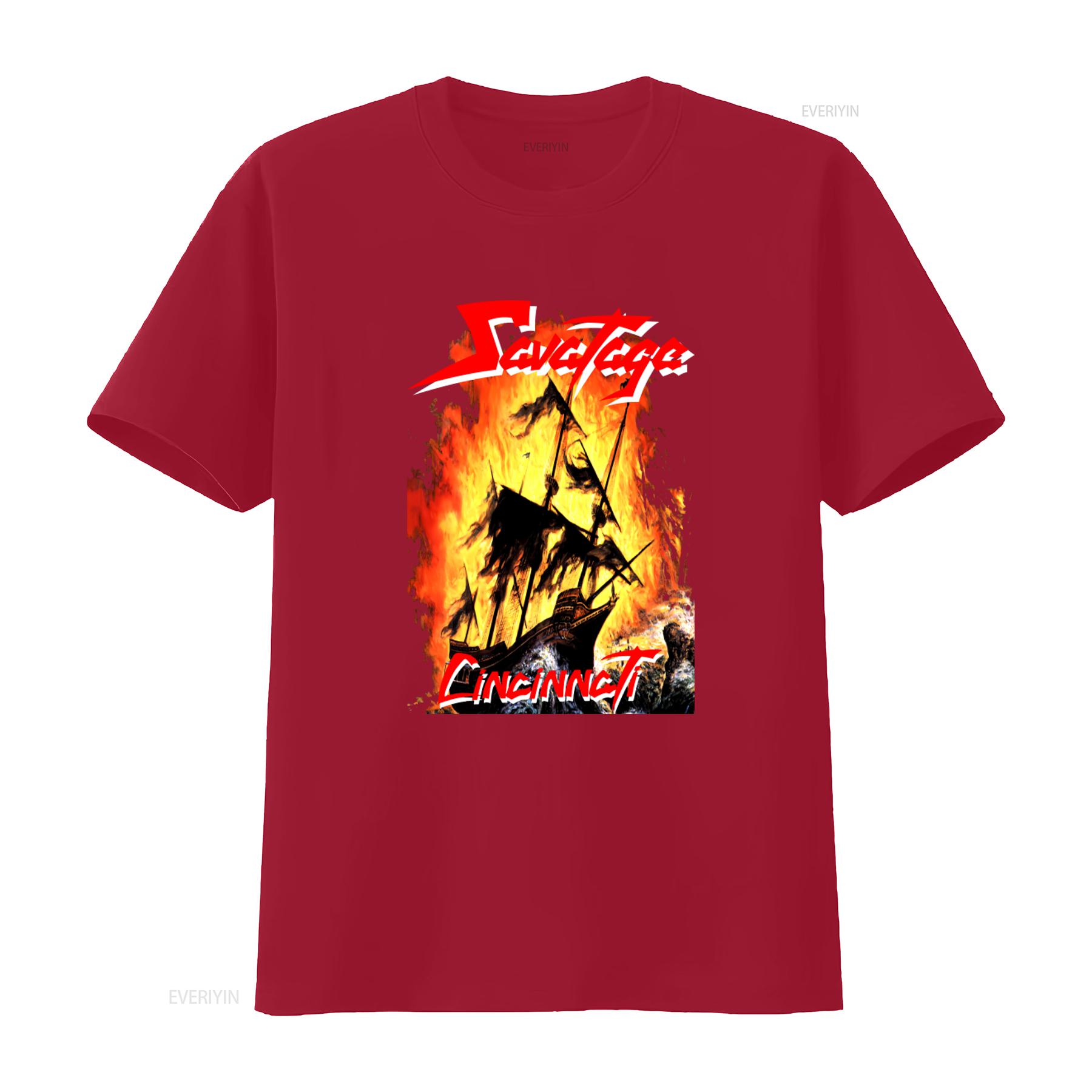 

New DtgDtf T Shirt Savatage The Wake Of Magellan Size S M L Xl 2 3 4 5 6 7Xl Fire Ship Design vintage Washed designer clothes S